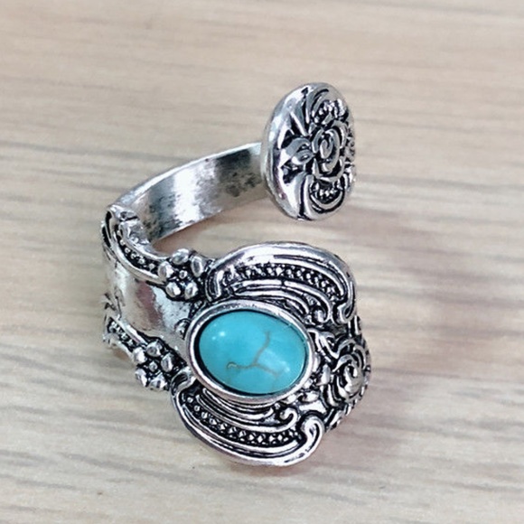 Turquoise 925 Silver Ring size 7.5, 8,5, 8, 12 - Picture 3 of 6